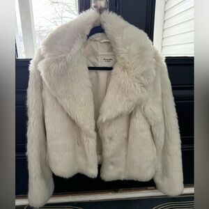 Abercrombie & Fitch Cream Teddy Jacket